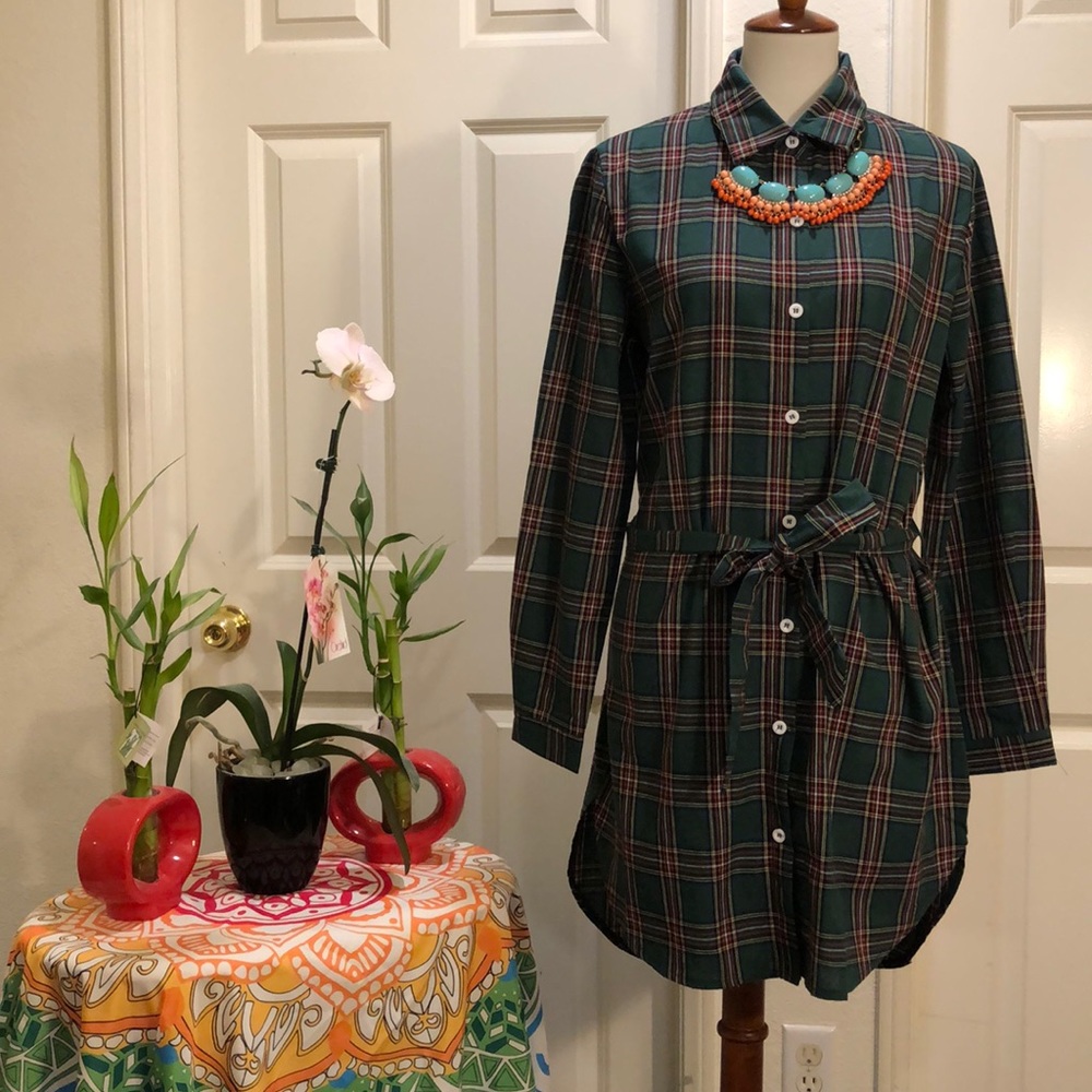 💙NEW STYLE DOME CHECKERED MINI DRESS SIZE: LARGE